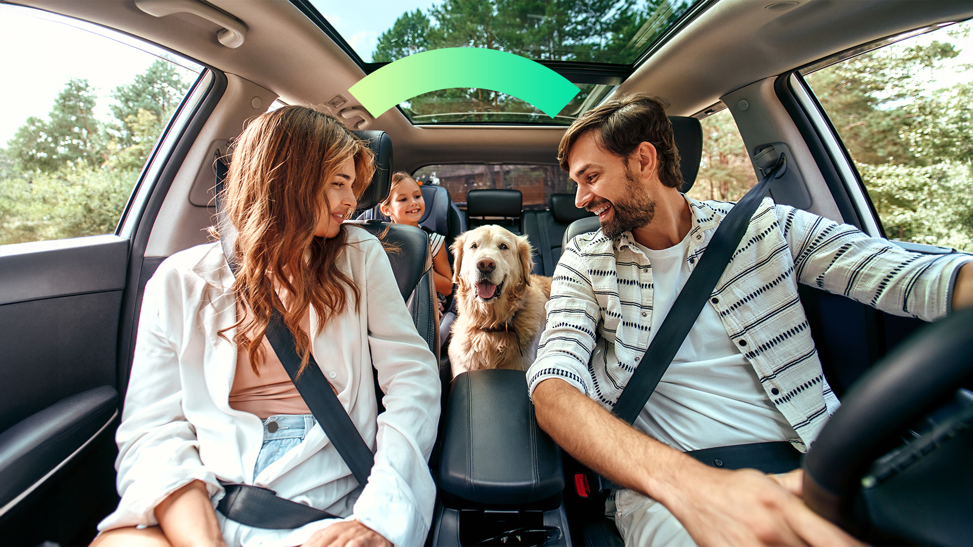 Family traveling covered